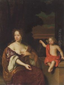 Portrait D'une Dame Avec Cupidon