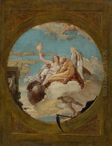 Time Discovering Truth. Bozzetto - view 1