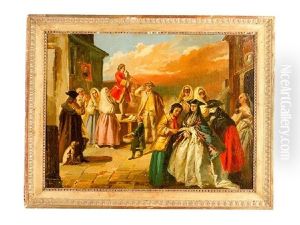 Venetian Street Scene With A Fortune Teller And A Quackery