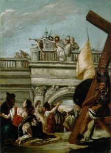 Pilatus Zeigt Christus Dem Volk (ecce Homo) by Lorenzo Tiepolo