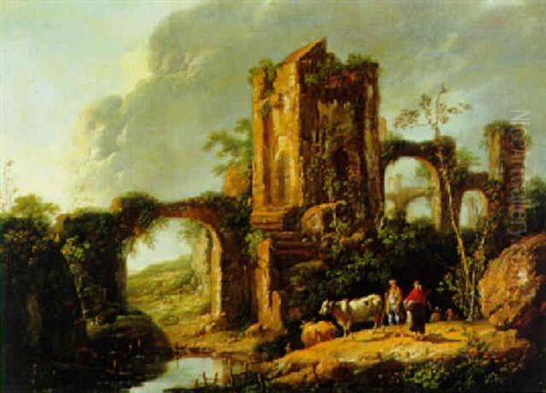 Landschaft Mit Ruinen Und Hirten - view 1