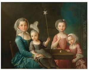 Portrait De La Marquise De Lagrenee Et De Ses Enfants