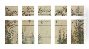 Study For A Floral Window by Tiffany Studios