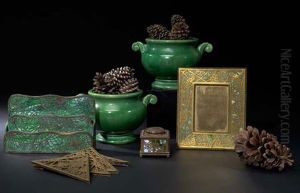 Desk Set (set Includes 7 Pieces) by Tiffany Studios