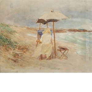 Sarah Painting On The Beach