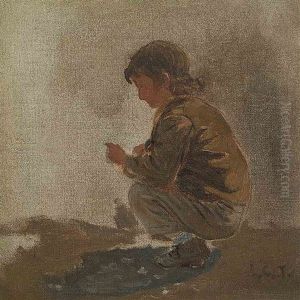 Study Of A Young Boy by Louis Comfort Tiffany