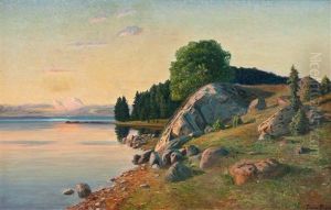 Cliffs By The Shore by Franz Tiger