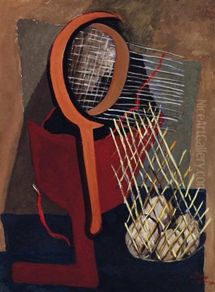 Stil-life With Tennis Racket - view 1