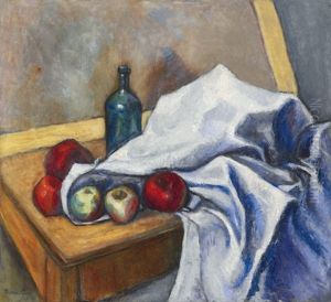 Still Life With Green Bottles