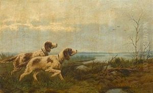English Setters On Point by Efim A. Tikhmenev