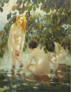 The Bathers by Vitaly Gavrilovich Tikhov