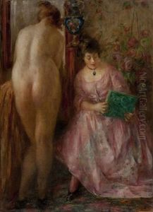 Deux Amies by Vitaly Gavrilovich Tikhov