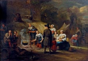 Campement De Paysans Pendant La Moisson