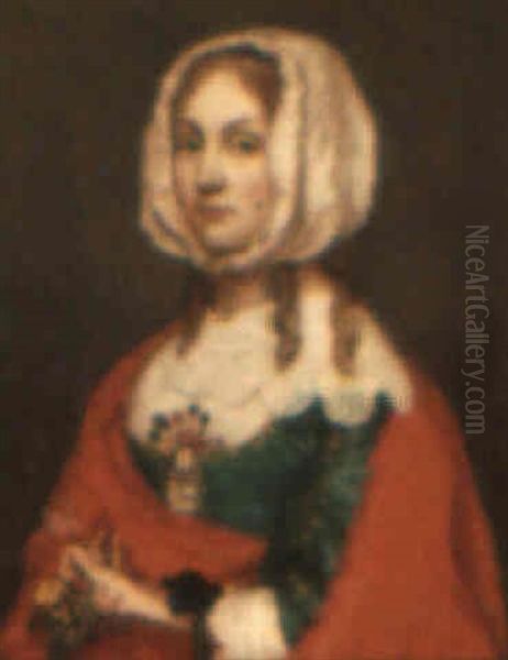 Portrait Of A Lady Wearing A Cloak - view 1