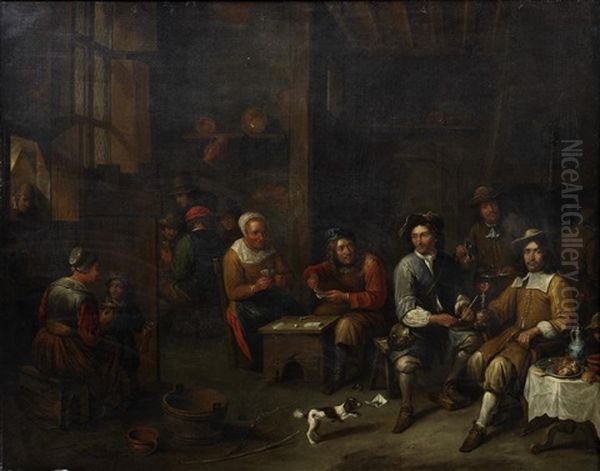 A Tavern Interior With Figures Drinking And Smoking - view 1
