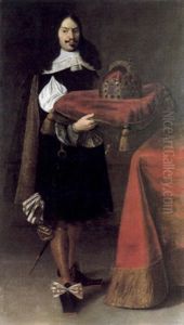 A Portrait Of A Nobleman Holding The Crown Of The Holy Roman Empire