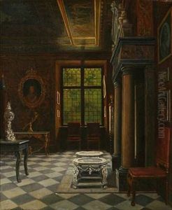 Interior At Rosenborg Castle, Copenhagen by Christian Tilemann-Petersen