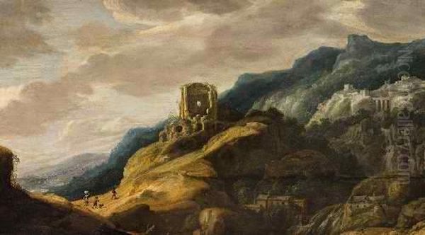 Panoramic Landscape With Ruins - view 1