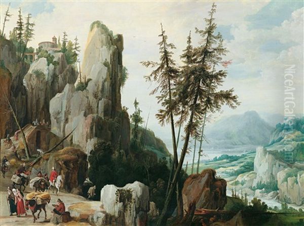 Felslandschaft Mit Reisenden - view 1