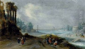 Paesaggio Con Rovine E Viandanti Paesaggio Con Rovine E Viandanti