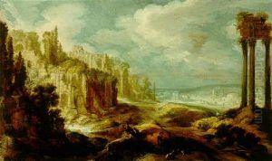 A Hilly Landscape With Classical Ruins A Hilly Landscape With Classical Ruins