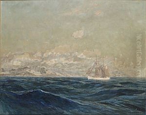 Kustmotiv Med Fartyg by Karl Max Tilke