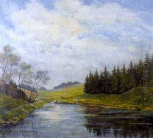 Erzegebirgsfruhling Am Teich by Karl Max Tilke