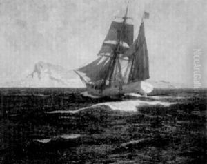 Schoner An Der Kuste Von Spanien by Karl Max Tilke