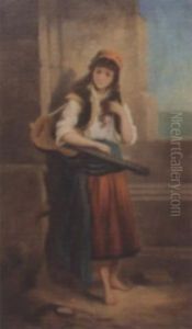 Zigeunermadchen Mit Gitarre by Johann Till the Younger