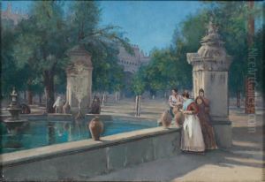 A La Fontaine by Jose Maria Brel Y Giral