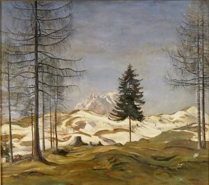 Larchen Im Fruhling by Harald Tillberg