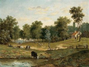 Weidelandschaft by Jan Hermanus Melchior Tilmes