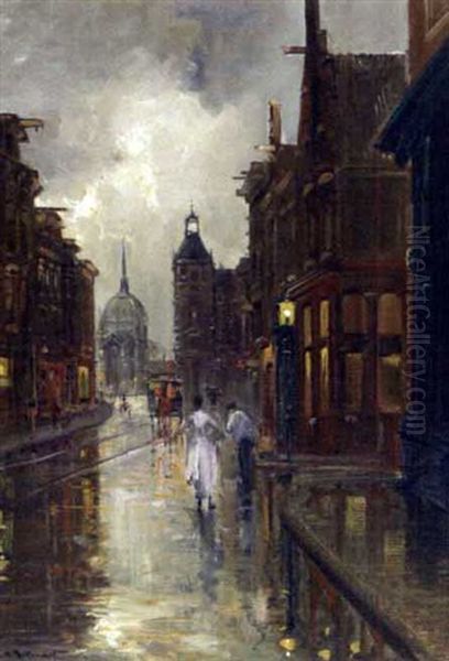Evening Street Scene With The Koepelkerk, Amsterdam - view 1