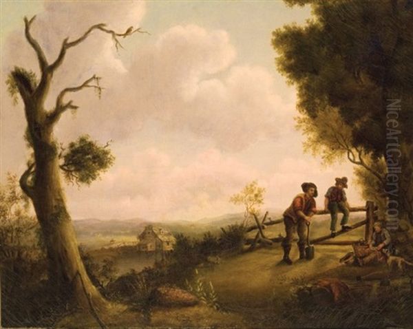 Rural Scene, A View Of Concord In The Distance From Tilton, New Hampshire - view 1