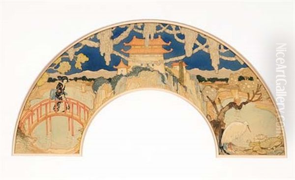 Untitled (elaborately Decorated Indian Elephant With Howdah, Monkeys, Maidens, And A Snake Charmer (+ 2 Others; 3 Works) - view 1