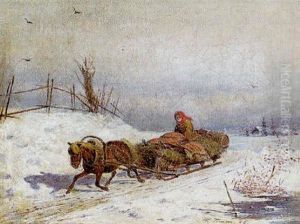 Winterliche Landschaft Mit Figurlicher Staffage
