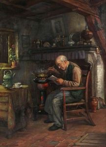 Homme Pres Du Poele by Henri Timmermans