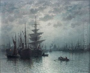 La Tamise A Londres by Louis Etienne Timmermans