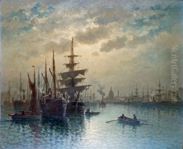 Bateaux Au Port Au Crepuscule - view 1