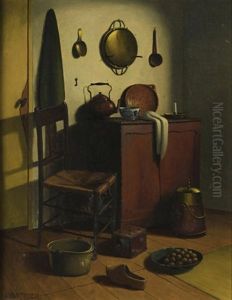 A Kitchen Interior by Adriaan Timmers