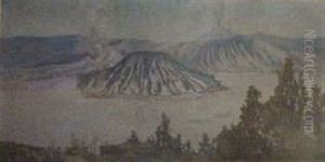 Volcanic Landscape by Charles Ephraim Smith Tindall