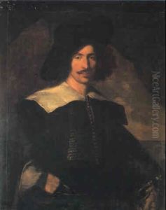 Portrait Of A Gentleman Wearing A Dark Coat