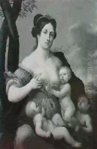 Ritratto Di Donna In Veste Di Carita by Tiberio Tinelli