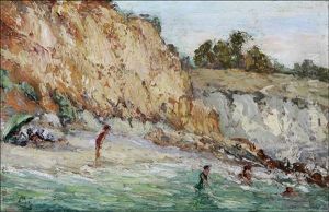 Bathers, Laguna Beach by Minnie Tingle