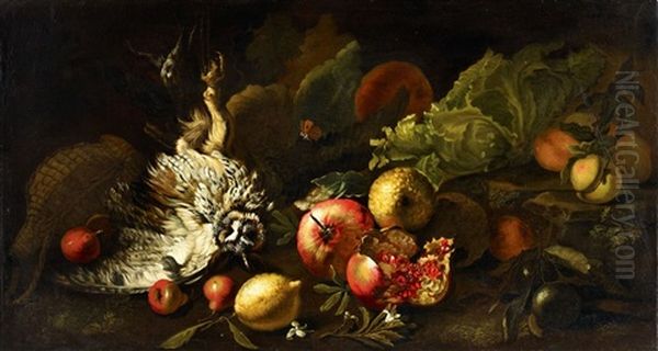 Still Life With An Owl And A Pomegranate - view 1
