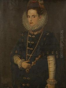 A Portrait Of A Lady, Possibly The Infanta Isabella Clara Eugenia Of Spain