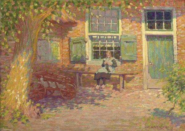 Girl In Front Of A Farm In Het Gooi - view 1