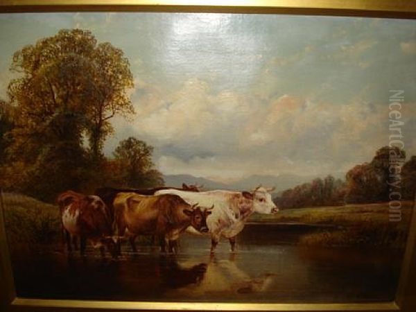 Cattle Watering, Duchess's Pond, Stapleton Near Bristol - view 1