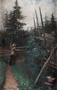 Woman In Landscape by Gerda Rydberg Tiren
