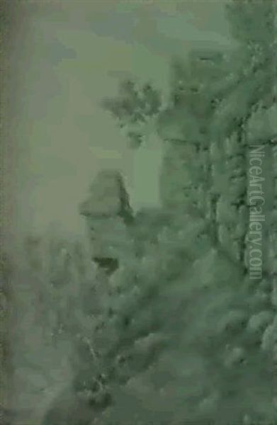 Svensk Landskab Med Bjerge Og Traeer - view 1